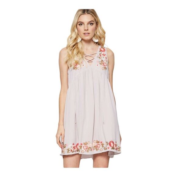 Andree by Unit‎ Boho Inspired A-line Sleeveless Embroidered Dress Size Small - Picture 1 of 12